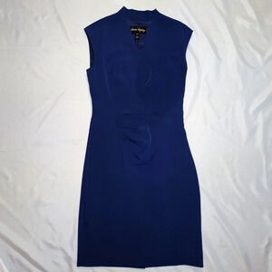 Vintage Sandra Augelazzi Dark Blue A Line Formal Dress  Woman's 36
